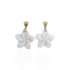 oorbellen bloem wit gouden